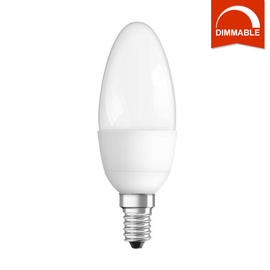 Светодиодная LED лампа OSRAM SUPERSTAR B40 6W 470lm E14 теплый белый, диммируемая, матовая