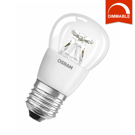 Світлодіодна LED лампа OSRAM SUPERSTAR P40 6W 470lm E27 теплий білий, дімміруемая, прозора