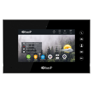 IP Видеодомофон - BAS-IP AQ-07 White/Gold/Black Черный