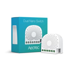 Подвійне вставне реле з лічильником електроенергії Aeotec Dual Nano Switch with Power Metering - AEOEZW132