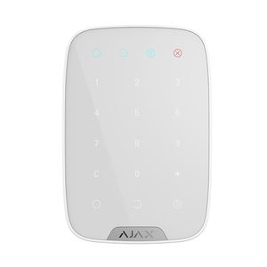 Бездротова сенсорна клавіатура Ajax KeyPad, Живлення: Батарейки, Колір: Белый