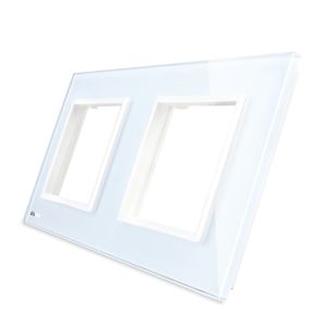 Рамка Livolo двойная, Цвет: Белый 