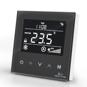 Термостат для фанкойла Z-Wave настінний (2 труби) MCO Home, чорний - MCOEMH8-FCB