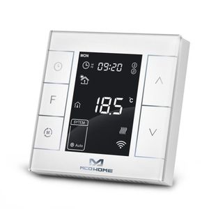 Термостат електричного опалення Z-Wave настінний MCO Home - MCOEMH7H-EH, Живлення: 220В, Колір: Белый