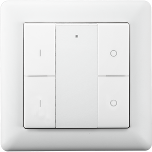 Беспроводной выключатель с 4 кнопками Heatit Z-Push Button 4, Количество каналов: 4, Питание: Батарейки, Цвет: Белый 