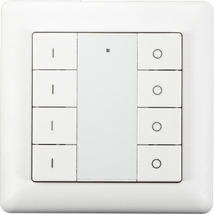 Беспроводной выключатель с 8 кнопками Heatit Z-Push Button 8, Количество каналов: 8, Питание: Батарейки, Цвет: Белый 