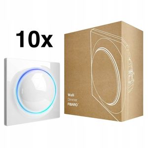 Діммер Z-Wave FIBARO Walli Dimmer - 10 шт., Кількість каналів: 1, Живлення: 220В, Колір: Белый