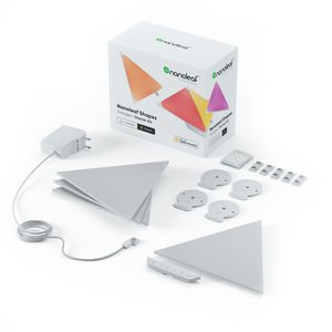 Розумна система освітлення Nanoleaf Shapes Triangles Starter Kit Apple Homekit - 4 шт., Живлення: 220В, Кількість панелей: 4