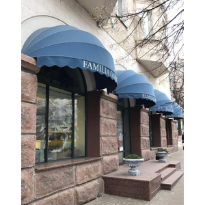 Ковшова (корзинна) маркіза - Рекламний навіс над вікном та входом