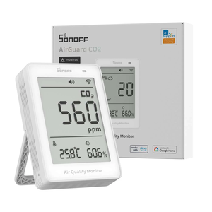 Датчик якості повітря СО2, температури, вологості SONOFF AirGuard CO2, Wi-Fi, Matter, Apple Homekit