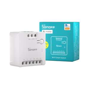 Розумне Wi-Fi реле із сухим контактом Sonoff MINI-D, Matter, Apple Homekit, AC 220 V / DC12-48V