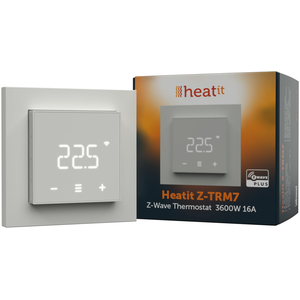 Умный Z-Wave термостат для электрического теплого пола и водяного отопления Heatit Z-TRM7, Питание: 220В, Цвет: Белый 