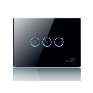 Сенсорний вимикач Vitrum 3-канальний, KNX, європейський стандарт, Кількість каналів: 3, стандарт вимикача: Европейский, Тип механізму вимикача: Реле