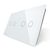 Скло накладка для механізмів Livolo (2 + 2 каналу), Колір: Белый