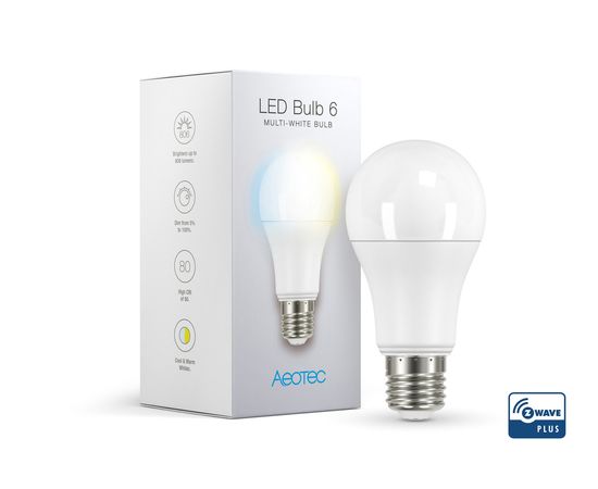Світлодіодна лампа AEOTEC LED Bulb 6 Multi-White (E27) - AEOEZWA001