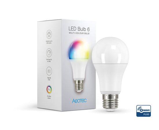 Світлодіодна лампа RGBW AEOTEC LED Bulb 6 Multi-Color (E27) - AEOEZWA002