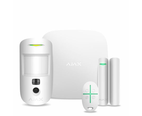 Комплект охранной сигнализации Ajax StarterKit Cam Plus Белый, Колір: Белый