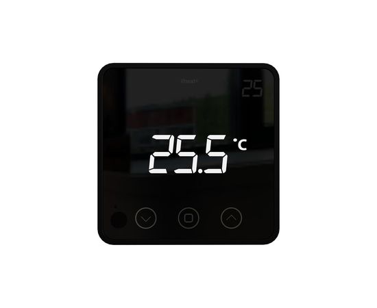 Бездротовий кімнатний термостат Heatit Z-Temp 2, Живлення: Батарея АА, Колір: Черный