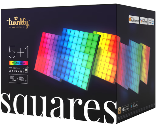 Розумна система освітлення Twinkly Squares RGB 64 Apple Homekit - 6 шт.
