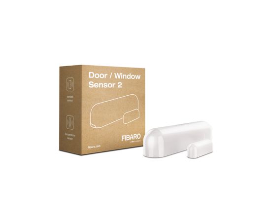Датчик открытия двери/окна и температуры FIBARO Door/Window Sensor 2, Цвет: Белый 
