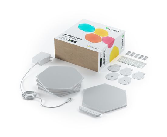 Розумна система освітлення Nanoleaf Shapes – Hexagon Starter Kit Apple Homekit – 5 шт., Живлення: 220В, Кількість панелей: 5