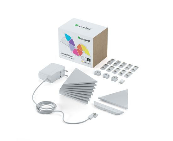 Умная система освещения Nanoleaf Shapes Mini Triangles Starter Kit Apple Homekit - 9 шт., Питание: 220В, Количество панелей: 9