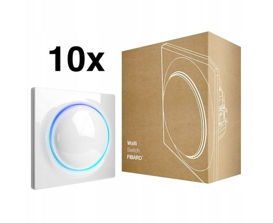 Вимикач Z-Wave FIBARO Walli Switch - 10 шт., Живлення: 220В, Колір: Белый