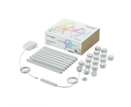 Розумна система освітлення Nanoleaf Lines 60 Degrees Smarter Kit Apple HomeKit - 15 шт., Живлення: 220В, Кількість панелей: 15