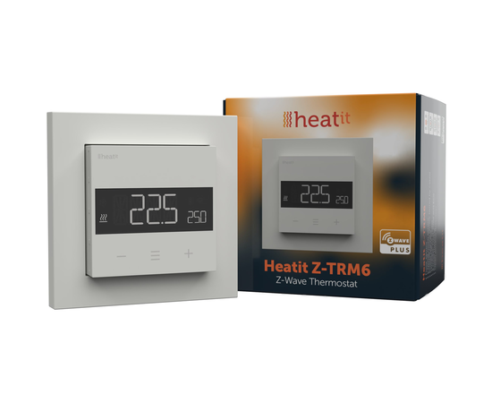 Термостат теплого пола со счетчиком электроэнергии Heatit Z-TRM6, Питание: 220В, Цвет: Белый 