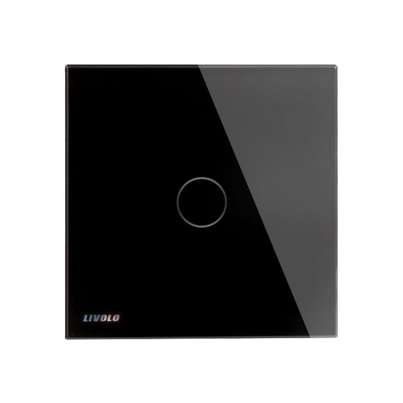 Стекло накладка для механизмов Livolo (1 канал), Цвет: Черный , изображение 2