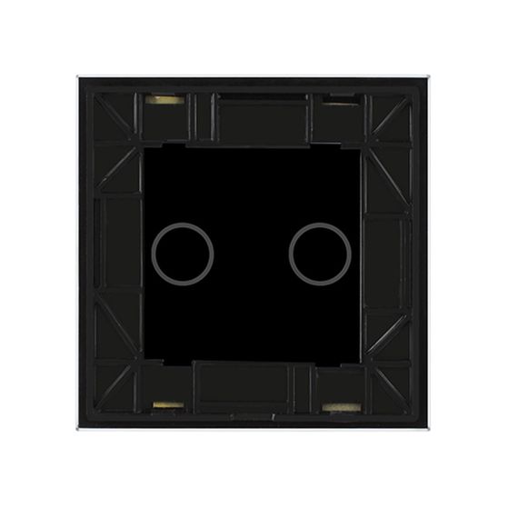 Стекло накладка для механизмов Livolo (2 канала), Цвет: Черный , изображение 3