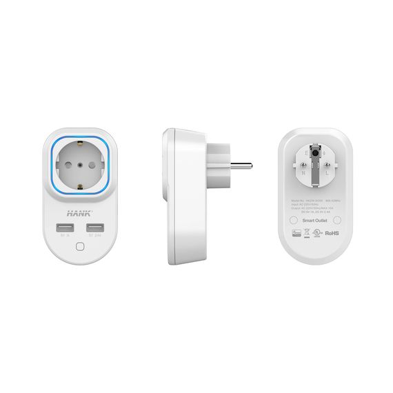 Розетковий вимикач з лічильником електроенергії Hank Smart Plug Z-Wave Plus - HNKESO05, зображення 2