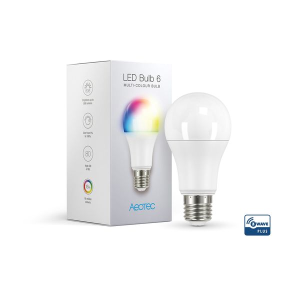 Світлодіодна лампа RGBW AEOTEC LED Bulb 6 Multi-Color (E27) - AEOEZWA002
