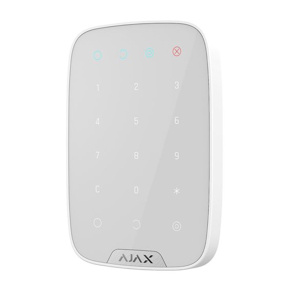 Беспроводная сенсорная клавиатура Ajax KeyPad, Питание: Батарейки, Цвет: Белый , изображение 2
