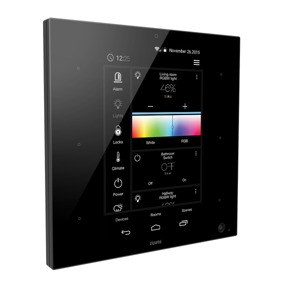 Контролер Z-Wave + Zigbee Gateway ZipaTile black від Zipato - ZIPETILE-B, Живлення: 5В, Колір: Черный