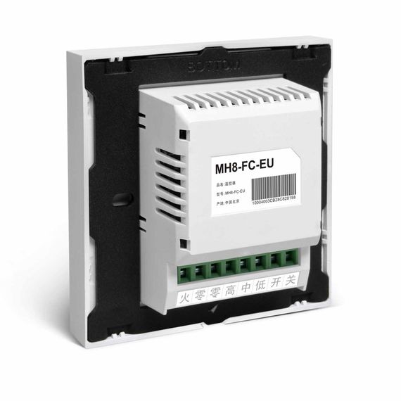 Термостат для фанкойла Z-Wave настінний (4 труби) MCO Home, чорний - MCOEMH8-FC4B, зображення 2 Термостат для фанкойла Z-Wave настінний (4 труби) MCO Home, чорний - MCOEMH8-FC4B, зображення 2