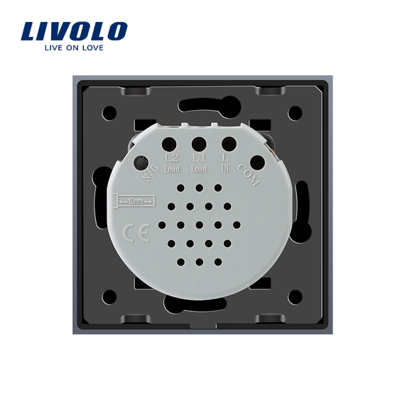 Сенсорний дверний дзвінок Livolo, Кількість каналів: 1, Живлення: 220В, Встроенный радио модуль: Нет, Тип вимикача: Звонок, Колір: Черный, зображення 2