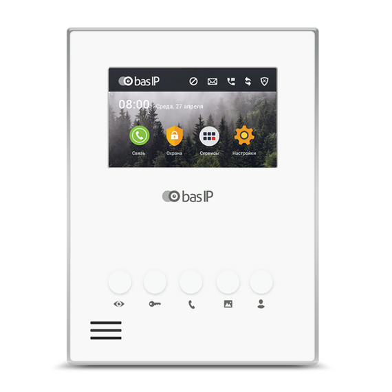IP Видеодомофон - BAS-IP AU-04L White/Black Белый