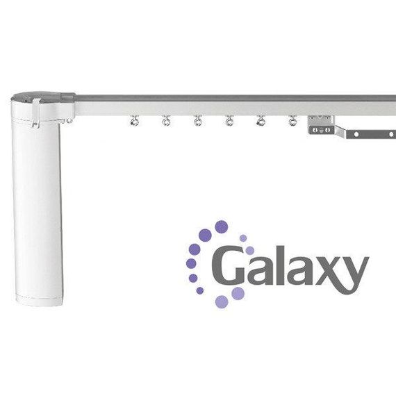 Автоматичний шторний карниз Galaxy в зборі, Довжина карниза: 2м, Тип приводу карниза: Sky-Light Standart (45/20)