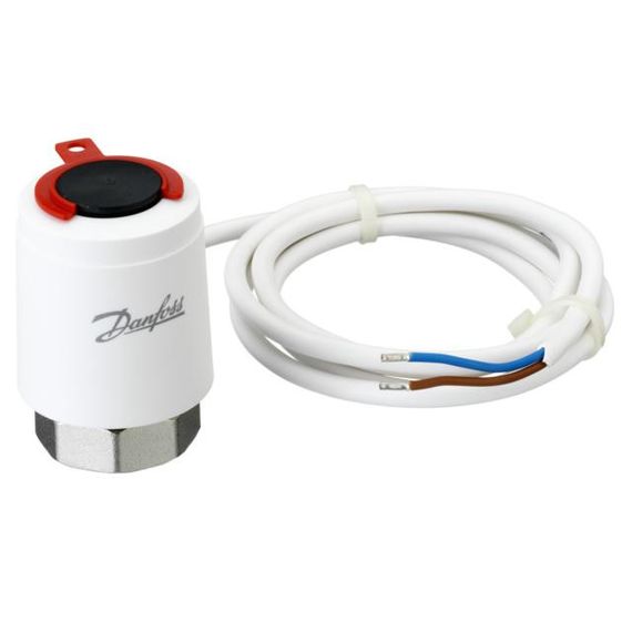 Термоэлектрический привод Danfoss, Питание: 220В, Тип клапана: M30x1.5, Тип запорного клапана: Нормально закрытый (NC)