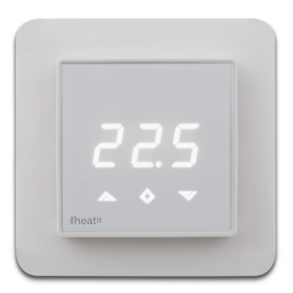 Термостат теплого пола со счетчиком электроэнергии Heatit Z-TRM3, белый