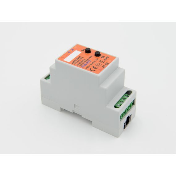 Адаптер на DIN рейку Eutonomy для модуля FIBARO Relay Switch 2,5 kW - euFIX S212 DIN (з кнопкою)