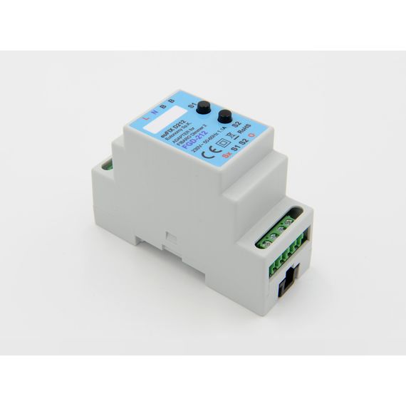 Адаптер на DIN рейку Eutonomy для модуля FIBARO Dimmer 2 250 W - euFIX D212 DIN (с кнопкой)