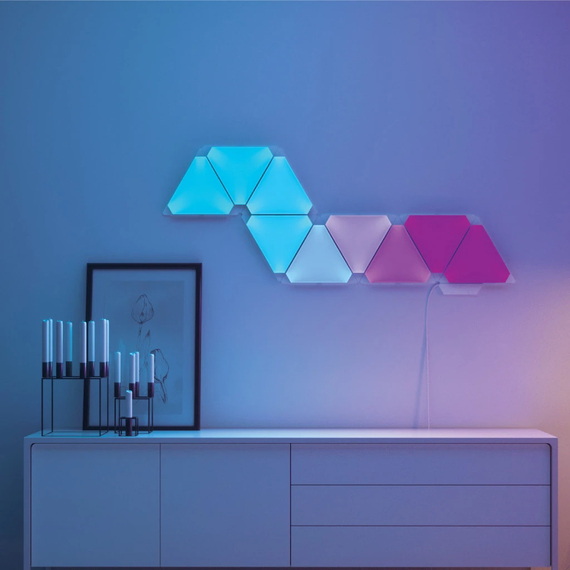 Розумна система освітлення Nanoleaf Aurora Smarter Kit Rhythm Edition – 9 шт., зображення 5 Розумна система освітлення Nanoleaf Aurora Smarter Kit Rhythm Edition – 9 шт., зображення 5