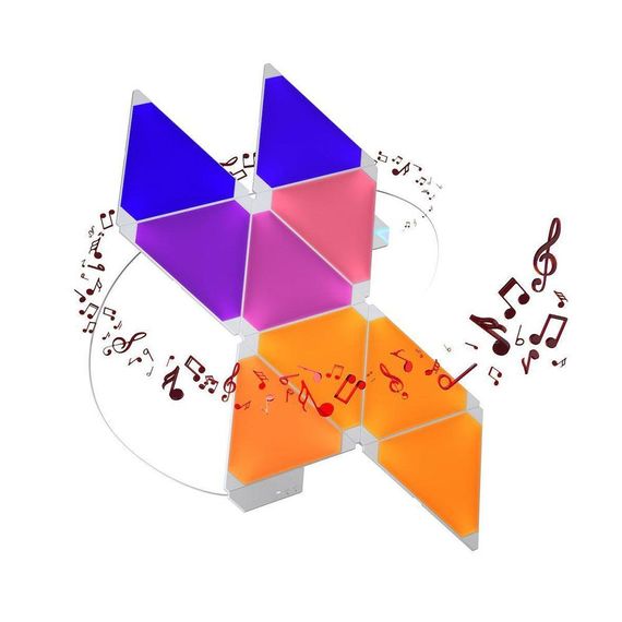 Умная система освещения Nanoleaf Aurora Smarter Kit Rhythm Edition - 15 шт., изображение 4 Умная система освещения Nanoleaf Aurora Smarter Kit Rhythm Edition - 15 шт., изображение 4