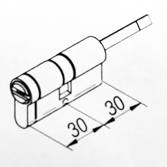 Цилиндр Salto DCE3 для замка Danalock V3 30x30 мм - DCE33030NID5, изображение 2
