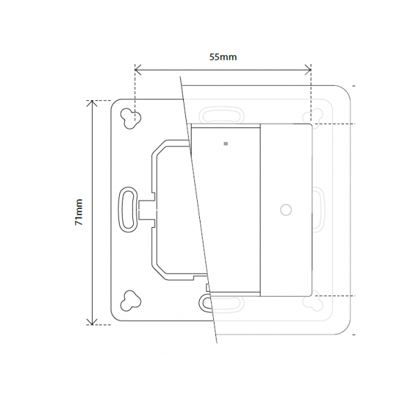 Беспроводной выключатель с 4 кнопками Heatit Z-Push Button 4, Количество каналов: 4, Питание: Батарейки, Цвет: Белый , изображение 3