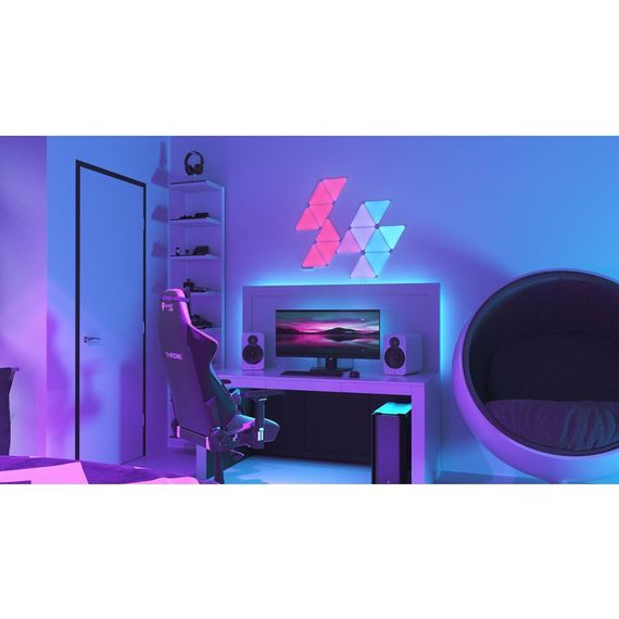 Дополнительные панели Nanoleaf Shapes Triangles Expansion Pack Apple Homekit - 3 шт., Питание: 220В, Количество панелей: 3, изображение 4 Дополнительные панели Nanoleaf Shapes Triangles Expansion Pack Apple Homekit - 3 шт., Питание: 220В, Количество панелей: 3, изображение 4