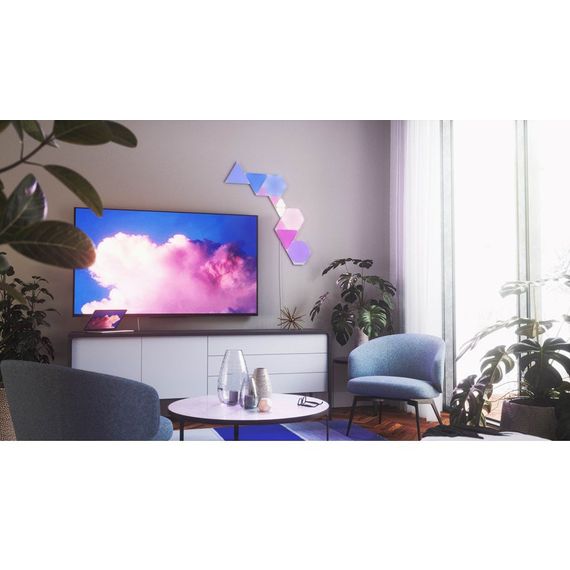 Дополнительные панели Nanoleaf Shapes Triangles Expansion Pack Apple Homekit - 3 шт., Питание: 220В, Количество панелей: 3, изображение 6 Дополнительные панели Nanoleaf Shapes Triangles Expansion Pack Apple Homekit - 3 шт., Питание: 220В, Количество панелей: 3, изображение 6