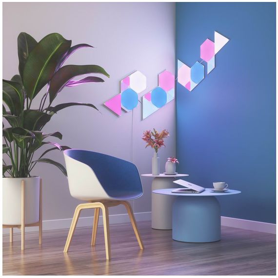 Дополнительные панели Nanoleaf Shapes Triangles Expansion Pack Apple Homekit - 3 шт., Питание: 220В, Количество панелей: 3, изображение 8 Дополнительные панели Nanoleaf Shapes Triangles Expansion Pack Apple Homekit - 3 шт., Питание: 220В, Количество панелей: 3, изображение 8